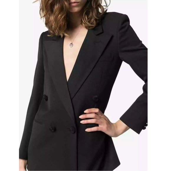 🖤 SAINT LAURENT YSL Wool Rope Button Jacket 46/14 - Picture 7 of 12